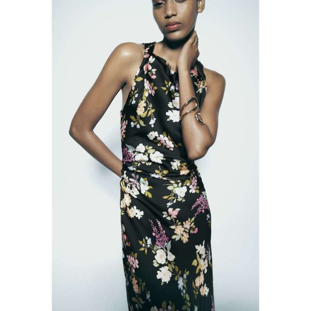 Zara Black Floral Dress